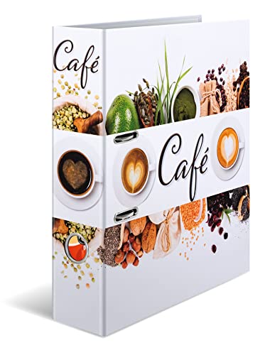 HERMA Ordner A4 Kaffee Set, 5 Stück, 7 cm breit, Rezeptordner zum Selberschreiben und Abheften, Küchen Motiv Rezeptbuch mit glänzender Veredelung und Innendruck für Kochrezepte HERMA Ordner A4 Kaffee Set, 5 Stück, 7 cm breit, Rezeptordner zum Selberschreiben und Abheften, Küchen Motiv Rezeptbuch mit glänzender Veredelung und Innendruck für Kochrezepte von HERMA