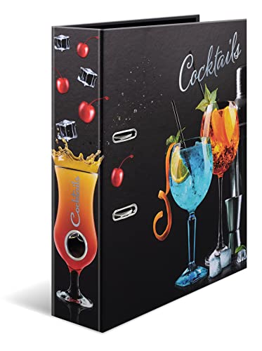 HERMA Ordner A4 Cocktails, 7 cm breit, Rezeptordner zum Selberschreiben und Abheften, Küchen Motiv Rezeptbuch mit glänzender Veredelung und Innendruck für Kochrezepte HERMA Ordner A4 Cocktails, 7 cm breit, Rezeptordner zum Selberschreiben und Abheften, Küchen Motiv Rezeptbuch mit glänzender Veredelung und Innendruck für Kochrezepte von HERMA