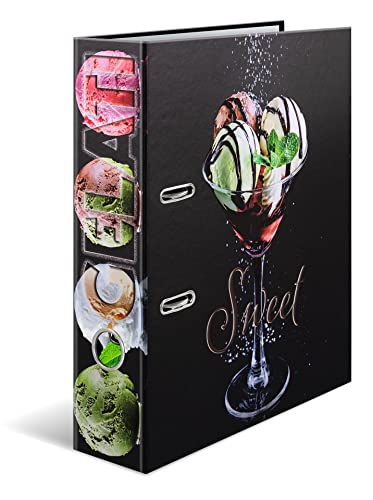 HERMA Ordner A4 Eiscreme, 7 cm breit, Rezeptordner zum Selberschreiben und Abheften, Küchen Motiv Rezeptbuch mit glänzender Veredelung und Innendruck für Kochrezepte HERMA Ordner A4 Eiscreme, 7 cm breit, Rezeptordner zum Selberschreiben und Abheften, Küchen Motiv Rezeptbuch mit glänzender Veredelung und Innendruck für Kochrezepte von HERMA