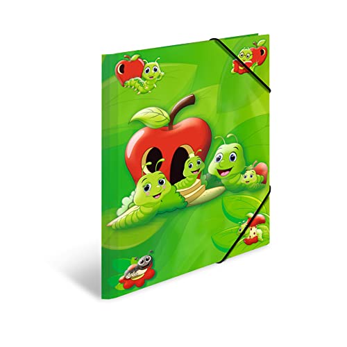 HERMA Sammelmappe A3 Apfel-Grün, Eckspanner-Mappe aus Pappe mit Kindergarten Motiv, Gummizug, Innenklappen und Innendruck für Jungen, Mädchen und Kinder HERMA Sammelmappe A3 Apfel-Grün, Eckspanner-Mappe aus Pappe mit Kindergarten Motiv, Gummizug, Innenklappen und Innendruck für Jungen, Mädchen und Kinder von HERMA