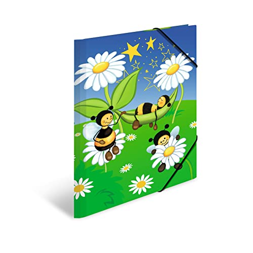 HERMA Sammelmappen A3 Bienen Set, 3 Stück, Eckspanner-Mappen aus Pappe mit Kindergarten Motiv, Gummizug, Innenklappen und Innendruck für Jungen, Mädchen und Kinder HERMA Sammelmappen A3 Bienen Set, 3 Stück, Eckspanner-Mappen aus Pappe mit Kindergarten Motiv, Gummizug, Innenklappen und Innendruck für Jungen, Mädchen und Kinder von HERMA