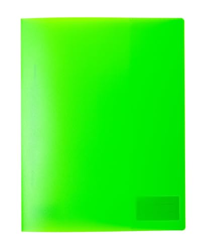 HERMA 19639 Schnellhefter A4 Transluzent Neon Grün, 3 Stück, Sichthefter aus Kunststoff mit Beschriftungsetikett, Einstecktasche & Metallheftzunge, stabiles Plastik Schnellhefter Set für Schule & Büro von HERMA