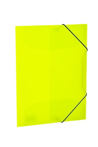 HERMA Sammelmappe A4 Neon Gelb Transluzent, Eckspanner-Mappe aus Kunststoff mit Gummizug und Innenklappen für Kinder, Jungen und Mädchen HERMA Sammelmappe A4 Neon Gelb Transluzent, Eckspanner-Mappe aus Kunststoff mit Gummizug und Innenklappen für Kinder, Jungen und Mädchen von HERMA