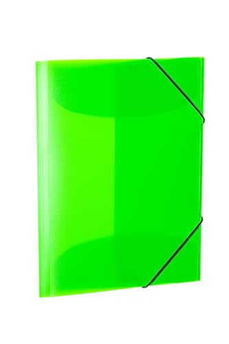 HERMA Sammelmappen A4 Neon Grün Transluzent Set, 3 Stück, Eckspanner-Mappen aus Kunststoff mit Gummizug und Innenklappen für Kinder, Jungen und Mädchen HERMA Sammelmappen A4 Neon Grün Transluzent Set, 3 Stück, Eckspanner-Mappen aus Kunststoff mit Gummizug und Innenklappen für Kinder, Jungen und Mädchen von HERMA
