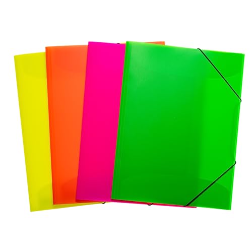 HERMA Sammelmappen A3 Neon Transluzent Set, 12 Stück, Eckspanner-Mappen aus Kunststoff mit Gummizug und Innenklappen für Kinder, Jungen und Mädchen HERMA Sammelmappen A3 Neon Transluzent Set, 12 Stück, Eckspanner-Mappen aus Kunststoff mit Gummizug und Innenklappen für Kinder, Jungen und Mädchen von HERMA