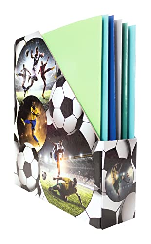 HERMA 19716 Stehsammler A4 mit Fussball Motiv, 7,5 cm breit, faltbar, stabile Pappe, schmaler Zeitschriftenhalter für Mädchen & Jungen, Stehordner zum Aufbewahren von Dokumenten, Unterlagen, Mappen HERMA 19716 Stehsammler A4 mit Fussball Motiv, 7,5 cm breit, faltbar, stabile Pappe, schmaler Zeitschriftenhalter für Mädchen & Jungen, Stehordner zum Aufbewahren von Dokumenten, Unterlagen, Mappen von HERMA