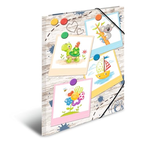 HERMA Sammelmappen A3 Kinder Holzoptik Set, 3 Stück, Eckspanner-Mappen aus Pappe mit Kindergarten Motiv, Gummizug, Innenklappen und Innendruck für Jungen, Mädchen und Kinder HERMA Sammelmappen A3 Kinder Holzoptik Set, 3 Stück, Eckspanner-Mappen aus Pappe mit Kindergarten Motiv, Gummizug, Innenklappen und Innendruck für Jungen, Mädchen und Kinder von HERMA