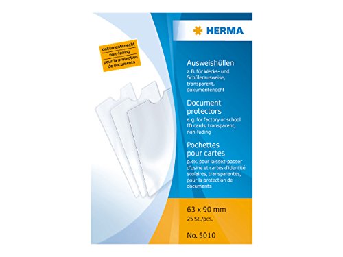 HERMA 1x25 Ausweishüllen 63x90 5010 HERMA 1x25 Ausweishüllen 63x90 5010 von HERMA