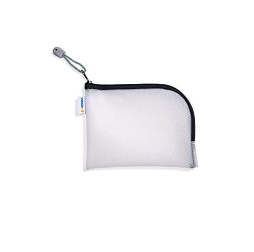 HERMA Dokumententasche A6 mit Reißverschluss, kleine wasserdichte Reißverschlusstasche, verschließbare Dokumentenmappe aus Kunstoff mit Zipper, halb-transparent, 19 x 14 cm, schwarz von HERMA