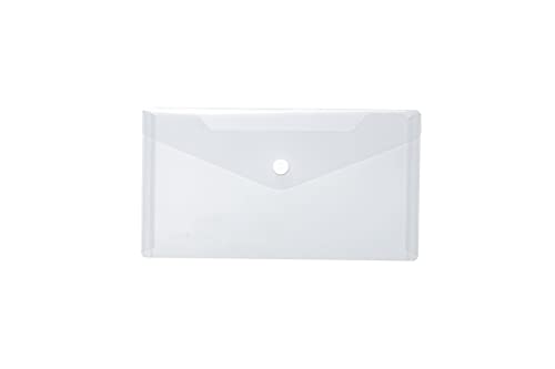 HERMA 20032 Dokumententasche DIN lang transparent weiß, kleiner Sichttaschen Umschlag mit Druckknopf, Briefumschlag aus Plastik für Schule, Uni, Büro, Reise HERMA 20032 Dokumententasche DIN lang transparent weiß, kleiner Sichttaschen Umschlag mit Druckknopf, Briefumschlag aus Plastik für Schule, Uni, Büro, Reise von HERMA
