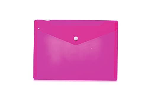 HERMA 20058 Dokumententasche A5 transparent pink rosa, kleiner Sichttaschen Umschlag mit Druckknopf, Briefumschlag aus Plastik für Schule, Uni, Büro, Reise HERMA 20058 Dokumententasche A5 transparent pink rosa, kleiner Sichttaschen Umschlag mit Druckknopf, Briefumschlag aus Plastik für Schule, Uni, Büro, Reise von HERMA