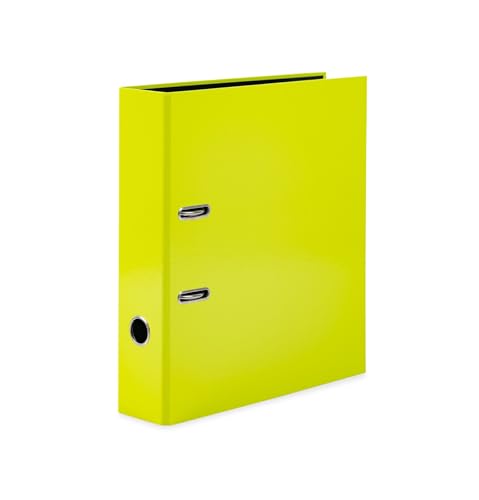 HERMA Ordner A4 Neon Gelb Set, 5 Stück, 7 cm breit, Kinder Ringordner, einfarbiger Aktenordner in leuchtender Neon Farbe für Jungen und Mädchen HERMA Ordner A4 Neon Gelb Set, 5 Stück, 7 cm breit, Kinder Ringordner, einfarbiger Aktenordner in leuchtender Neon Farbe für Jungen und Mädchen von HERMA