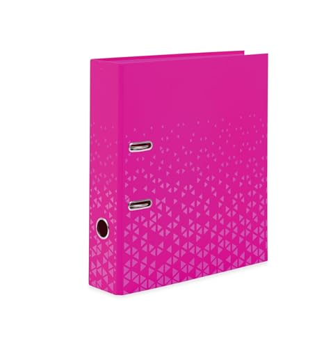 HERMA Ordner A4 Farbe Pink, 7 cm breit, Kinder Ringordner mit Muster, einfarbiger Aktenordner mit glänzender Veredelung und Innendruck für Jungen und Mädchen HERMA Ordner A4 Farbe Pink, 7 cm breit, Kinder Ringordner mit Muster, einfarbiger Aktenordner mit glänzender Veredelung und Innendruck für Jungen und Mädchen von HERMA