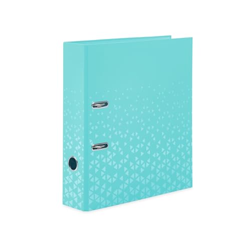 HERMA Ordner A4 Farbe Türkis Set, 5 Stück, 7 cm breit, Kinder Ringordner mit Muster, einfarbiger Aktenordner mit glänzender Veredelung und Innendruck für Jungen und Mädchen HERMA Ordner A4 Farbe Türkis Set, 5 Stück, 7 cm breit, Kinder Ringordner mit Muster, einfarbiger Aktenordner mit glänzender Veredelung und Innendruck für Jungen und Mädchen von HERMA