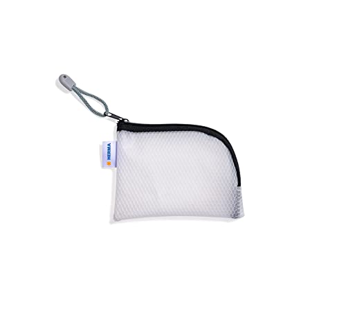 HERMA Dokumententasche A7 mit Reißverschluss, wasserdichte mini Reißverschlusstasche, verschließbare Dokumentenmappe aus Kunstoff mit Zipper, halb-transparent, 14 x 10 cm, schwarz von HERMA