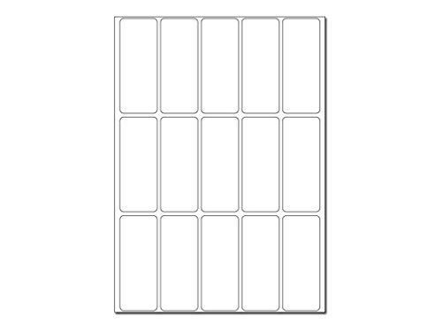 HERMA 2410 Vielzweck-Etiketten, 480 Stück, 20 x 50 mm, 15 pro Bogen, selbstklebend, Haushaltsetiketten zum Beschriften, matt, blanko Papier Klebeetiketten Aufkleber, weiß von HERMA