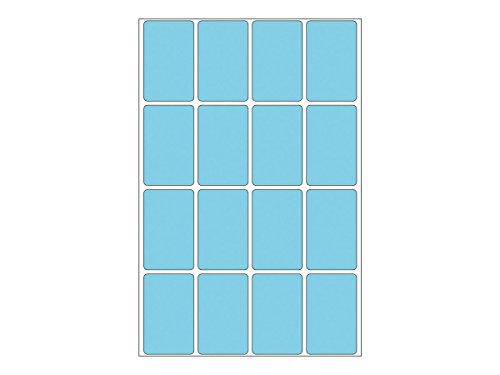 HERMA 2453 Vielzweck-Etiketten, 512 Stück, 25 x 40 mm, 16 pro Bogen, selbstklebend, Haushaltsetiketten zum Beschriften, matt, blanko Papier Klebeetiketten Aufkleber, blau von HERMA