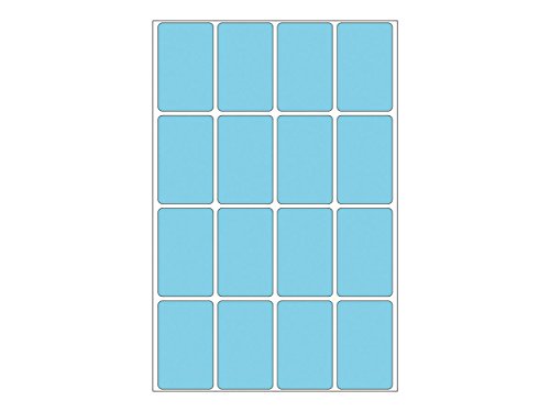 HERMA 2453 Vielzweck-Etiketten, 512 Stück, 25 x 40 mm, 16 pro Bogen, selbstklebend, Haushaltsetiketten zum Beschriften, matt, blanko Papier Klebeetiketten Aufkleber, blau von HERMA