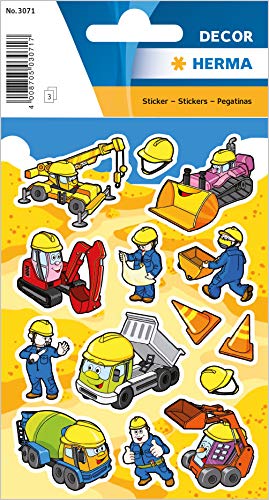 HERMA 3071 Aufkleber Baustelle klein groß, 42 Stück, Berufe Sticker mit Baustellenfahrzeug Bauarbeiter Motiv, Kinder Etiketten für Fotoalbum Tagebuch Poesiealbum Scrapbooking Deko Briefe DIY Basteln HERMA 3071 Aufkleber Baustelle klein groß, 42 Stück, Berufe Sticker mit Baustellenfahrzeug Bauarbeiter Motiv, Kinder Etiketten für Fotoalbum Tagebuch Poesiealbum Scrapbooking Deko Briefe DIY Basteln von HERMA