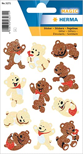 HERMA 3271 Aufkleber Bärchen Glitzer klein groß, 11 Stück, Tiere Sticker mit Bären Teddybär Motiv, Kinder Etiketten für Fotoalbum Tagebuch Poesiealbum Scrapbooking Geburtstag Deko Briefe DIY Basteln HERMA 3271 Aufkleber Bärchen Glitzer klein groß, 11 Stück, Tiere Sticker mit Bären Teddybär Motiv, Kinder Etiketten für Fotoalbum Tagebuch Poesiealbum Scrapbooking Geburtstag Deko Briefe DIY Basteln von HERMA