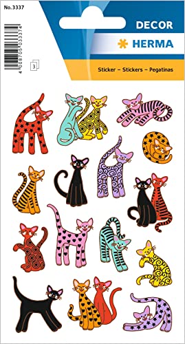 HERMA 3337 Aufkleber Katzen klein, 45 Stück, Tiere Sticker mit abstrakt Katzen Motiv, Kinder Etiketten für Fotoalbum Tagebuch Poesiealbum Scrapbooking Geburtstag Dekoration Briefe DIY Basteln HERMA 3337 Aufkleber Katzen klein, 45 Stück, Tiere Sticker mit abstrakt Katzen Motiv, Kinder Etiketten für Fotoalbum Tagebuch Poesiealbum Scrapbooking Geburtstag Dekoration Briefe DIY Basteln von HERMA