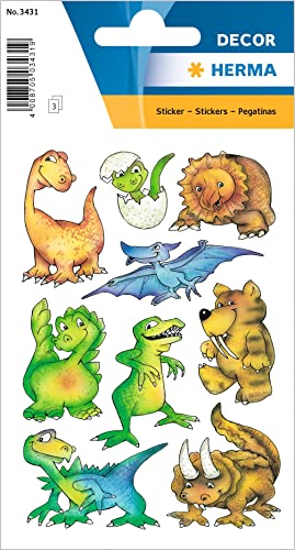 HERMA 3431 Aufkleber Dinosaurier klein groß, 27 Stück, Tiere Sticker mit lustigen Dino Motiv, Kinder Etiketten für Fotoalbum Tagebuch Poesiealbum Scrapbooking Geburtstag Dekoration Briefe DIY Basteln HERMA 3431 Aufkleber Dinosaurier klein groß, 27 Stück, Tiere Sticker mit lustigen Dino Motiv, Kinder Etiketten für Fotoalbum Tagebuch Poesiealbum Scrapbooking Geburtstag Dekoration Briefe DIY Basteln von HERMA