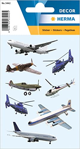 HERMA 3442 Aufkleber Flugzeug klein groß, 24 Stück, Helikopter Sticker mit Hubschrauber Motiv, Kinder Etiketten für Fotoalbum Tagebuch Poesiealbum Scrapbooking Geburtstag Dekoration Briefe DIY Basteln HERMA 3442 Aufkleber Flugzeug klein groß, 24 Stück, Helikopter Sticker mit Hubschrauber Motiv, Kinder Etiketten für Fotoalbum Tagebuch Poesiealbum Scrapbooking Geburtstag Dekoration Briefe DIY Basteln von HERMA