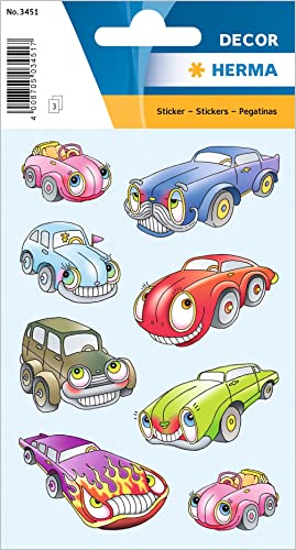 HERMA 3451 Aufkleber Autos klein groß, 24 Stück, Auto Sticker mit lustigen Fahrzeug Gesicht Motiv, Kinder Etiketten für Fotoalbum Tagebuch Poesiealbum Scrapbooking Geburtstag Deko Briefe DIY Basteln HERMA 3451 Aufkleber Autos klein groß, 24 Stück, Auto Sticker mit lustigen Fahrzeug Gesicht Motiv, Kinder Etiketten für Fotoalbum Tagebuch Poesiealbum Scrapbooking Geburtstag Deko Briefe DIY Basteln von HERMA