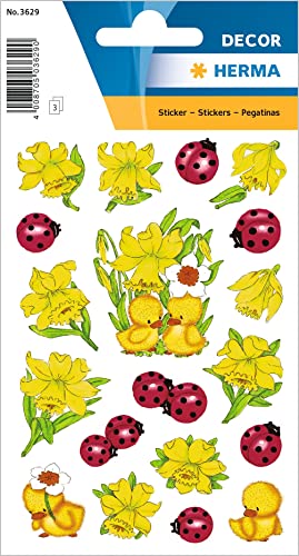 HERMA 3629 Aufkleber Marienkäfer Küken Rot Gelb klein, 57 Stück, Ostern Sticker mit Vintage Ostermotiven, Happy Easter Etiketten für Ostergeschenke Osterdeko Scrapbooking Dekoration Geschenk Basteln HERMA 3629 Aufkleber Marienkäfer Küken Rot Gelb klein, 57 Stück, Ostern Sticker mit Vintage Ostermotiven, Happy Easter Etiketten für Ostergeschenke Osterdeko Scrapbooking Dekoration Geschenk Basteln von HERMA