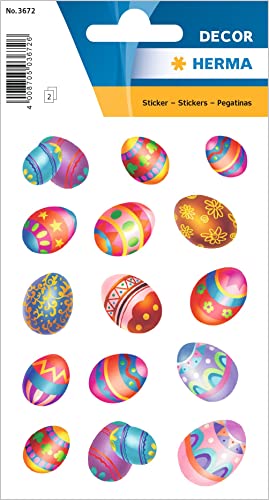 HERMA 3672 Aufkleber Ostereier Glitzer Bunt klein, 30 Stück, Ostern Sticker mit Ostermotiven, Happy Easter Etiketten für Ostergeschenke Osterdeko Scrapbooking Dekoration Geschenk Briefe DIY Basteln HERMA 3672 Aufkleber Ostereier Glitzer Bunt klein, 30 Stück, Ostern Sticker mit Ostermotiven, Happy Easter Etiketten für Ostergeschenke Osterdeko Scrapbooking Dekoration Geschenk Briefe DIY Basteln von HERMA