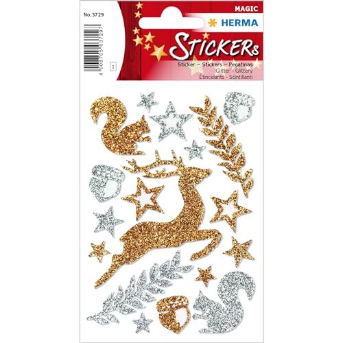 HERMA 3729 Sticker Waldtiere, glittery aus Folie, Glittery, permanent, 1 Blatt / 17 Sticker HERMA 3729 Sticker Waldtiere, glittery aus Folie, Glittery, permanent, 1 Blatt / 17 Sticker von HERMA
