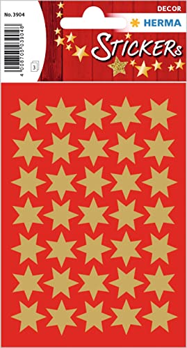 HERMA 3904 Aufkleber Sterne Gold klein, 105 Stück, 16 mm, Stern Sticker aus Papier, Weihnachtssticker Sternaufkleber für Weihnachten Geschenke Adventskalender Dekoration Kinder Belohnung DIY Basteln HERMA 3904 Aufkleber Sterne Gold klein, 105 Stück, 16 mm, Stern Sticker aus Papier, Weihnachtssticker Sternaufkleber für Weihnachten Geschenke Adventskalender Dekoration Kinder Belohnung DIY Basteln von HERMA