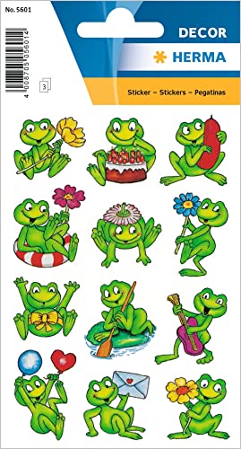 HERMA 5601 Aufkleber Frösche klein, 36 Stück, Tiere Sticker mit lustigen Frosch Motiv, Kinder Etiketten für Fotoalbum Tagebuch Poesiealbum Scrapbooking Geburtstag Dekoration Briefe DIY Basteln HERMA 5601 Aufkleber Frösche klein, 36 Stück, Tiere Sticker mit lustigen Frosch Motiv, Kinder Etiketten für Fotoalbum Tagebuch Poesiealbum Scrapbooking Geburtstag Dekoration Briefe DIY Basteln von HERMA