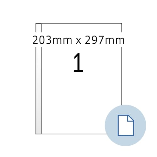 HERMA 58101 Wetterfeste Folienetiketten, 250 Blatt, 203 x 297 mm, 1 pro A4 Bogen, 250 Stück, selbstklebend, bedruckbar, matt, blanko Outdoor Klebeetiketten Aufkleber aus Polyethylen, weiß HERMA 58101 Wetterfeste Folienetiketten, 250 Blatt, 203 x 297 mm, 1 pro A4 Bogen, 250 Stück, selbstklebend, bedruckbar, matt, blanko Outdoor Klebeetiketten Aufkleber aus Polyethylen, weiß von HERMA