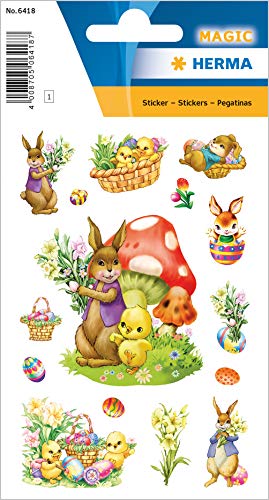 HERMA 6418 Oster Sticker "Nostalgie Hasen" selbstklebende Aufkleber für Kinder zur Osterdeko, zum Basteln oder als Geschenk, 15 Osteraufkleber HERMA 6418 Oster Sticker "Nostalgie Hasen" selbstklebende Aufkleber für Kinder zur Osterdeko, zum Basteln oder als Geschenk, 15 Osteraufkleber von HERMA