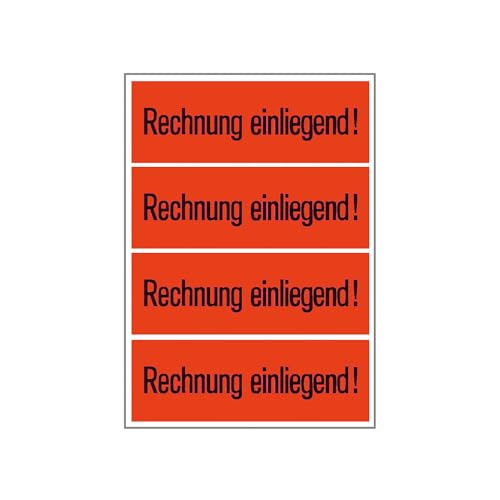 HERMA 6752 Rechnung einliegend ! Aufkleber, 1000 Stück, 39 x 118 mm, selbstklebend, klein, Warnhinweis Etiketten Versandaufkleber Paketaufkleber für Kennzeichnung von Sendungen, neon leuchtrot HERMA 6752 Rechnung einliegend ! Aufkleber, 1000 Stück, 39 x 118 mm, selbstklebend, klein, Warnhinweis Etiketten Versandaufkleber Paketaufkleber für Kennzeichnung von Sendungen, neon leuchtrot von HERMA