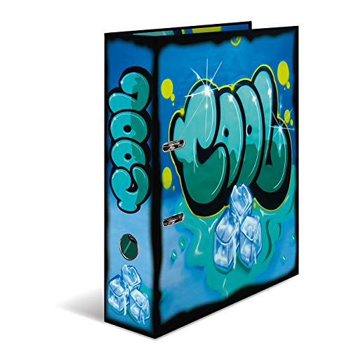 HERMA 7149 Ordner A4 Graffiti Cool, 7 cm breit, Motiv Aktenordner aus Pappe mit Innendruck für Schule & Büro, stabiler Kinder Ringordner aus Karton für Jungen & Mädchen HERMA 7149 Ordner A4 Graffiti Cool, 7 cm breit, Motiv Aktenordner aus Pappe mit Innendruck für Schule & Büro, stabiler Kinder Ringordner aus Karton für Jungen & Mädchen von HERMA