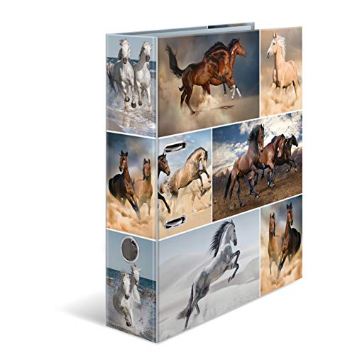HERMA Ordner A4 Pferde Set, 10 Stück, 7 cm breit, Kinder Ringordner mit Tier Motiv, bunter Aktenordner mit Innendruck für Jungen und Mädchen HERMA Ordner A4 Pferde Set, 10 Stück, 7 cm breit, Kinder Ringordner mit Tier Motiv, bunter Aktenordner mit Innendruck für Jungen und Mädchen von HERMA