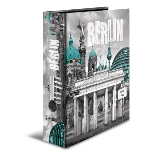 HERMA Ordner A4 Berlin Deutschland, 7 cm breit, Kinder Ringordner mit Städte Motiv, bunter Aktenordner mit Innendruck für Jungen und Mädchen HERMA Ordner A4 Berlin Deutschland, 7 cm breit, Kinder Ringordner mit Städte Motiv, bunter Aktenordner mit Innendruck für Jungen und Mädchen von HERMA