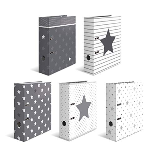 HERMA Ordner A4 Sterne Set, 10 Stück, 7 cm breit, Kinder Ringordner mit Stern Motiv, bunter Aktenordner mit Innendruck für Jungen und Mädchen HERMA Ordner A4 Sterne Set, 10 Stück, 7 cm breit, Kinder Ringordner mit Stern Motiv, bunter Aktenordner mit Innendruck für Jungen und Mädchen von HERMA