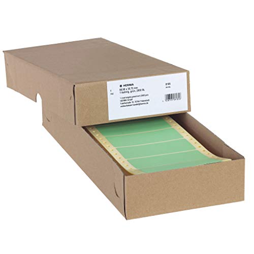 HERMA 8185 Computeretiketten endlos, 88,9 x 35,7 mm, 1-bahnig, 2000 Stück, selbstklebend, Endlosetiketten Aufkleber mit Führungslochrand, matt, blanko Papier Computer Etiketten, grün HERMA 8185 Computeretiketten endlos, 88,9 x 35,7 mm, 1-bahnig, 2000 Stück, selbstklebend, Endlosetiketten Aufkleber mit Führungslochrand, matt, blanko Papier Computer Etiketten, grün von HERMA