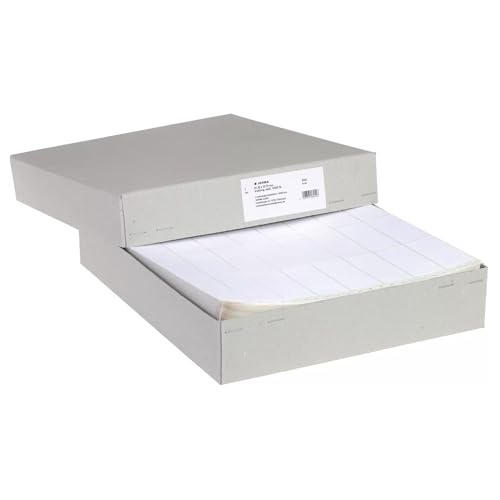 HERMA 8242 Computeretiketten endlos, 81,28 x 35,7 mm, 4-bahnig, 16000 Stück, selbstklebend, Endlosetiketten Aufkleber mit Führungslochrand, matt, blanko Papier Computer Etiketten, weiß von HERMA