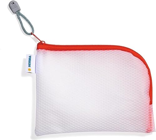 HERMA Dokumententasche A6 mit Reißverschluss, kleine wasserdichte Reißverschlusstasche, verschließbare Dokumentenmappe aus Kunstoff mit Zipper, halb-transparent, 19 x 14 cm, rot HERMA Dokumententasche A6 mit Reißverschluss, kleine wasserdichte Reißverschlusstasche, verschließbare Dokumentenmappe aus Kunstoff mit Zipper, halb-transparent, 19 x 14 cm, rot von HERMA