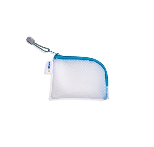 HERMA Dokumententasche A7 mit Reißverschluss, wasserdichte mini Reißverschlusstasche, verschließbare Dokumentenmappe aus Kunstoff mit Zipper, halb-transparent, 14 x 10 cm, blau HERMA Dokumententasche A7 mit Reißverschluss, wasserdichte mini Reißverschlusstasche, verschließbare Dokumentenmappe aus Kunstoff mit Zipper, halb-transparent, 14 x 10 cm, blau von HERMA