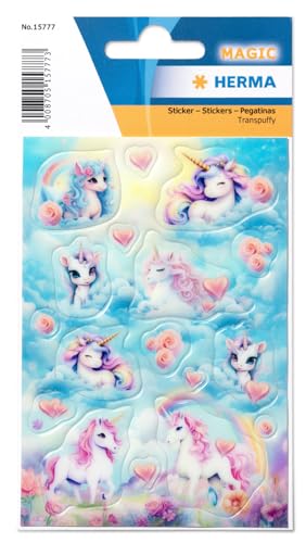 HERMA Einhorn 3D Aufkleber, Tier 3D Sticker für Kinder & Kleinkinder, Kinderaufkleber mit Unicorn Motiv für Stickeralbum Scrapbook Fotoalbum Geschenk Geburtstag Dekoration Briefe Basteln HERMA Einhorn 3D Aufkleber, Tier 3D Sticker für Kinder & Kleinkinder, Kinderaufkleber mit Unicorn Motiv für Stickeralbum Scrapbook Fotoalbum Geschenk Geburtstag Dekoration Briefe Basteln von HERMA