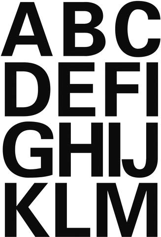 HERMA Etikett, A - Z, für Außenbereich, selbstklebend, Folie, Schrifthöhe: 25 mm, freigestellt, schwarz (2 Blatt), Sie erhalten 1 Packung á 2 Blatt von HERMA