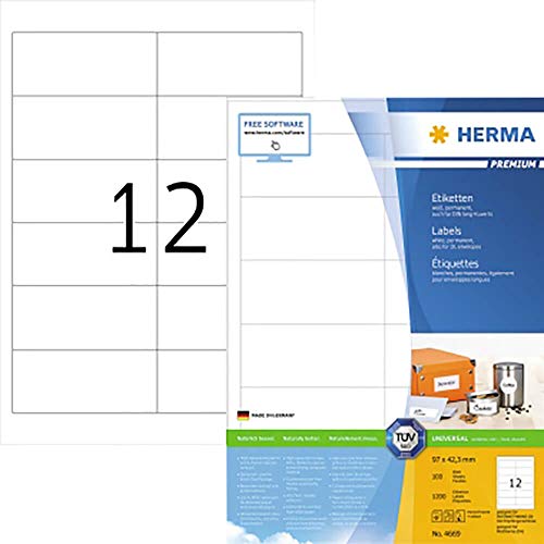 HERMA Etikett PREMIUM 4669 97,0x42,3mm weiß 1.200 St./Pack. - Universaletiketten Vielzwecketiketten Adressetiketten Computeretiketten Druckeretiketten Haftetiketten Produktetiketten HERMA Etikett PREMIUM 4669 97,0x42,3mm weiß 1.200 St./Pack. - Universaletiketten Vielzwecketiketten Adressetiketten Computeretiketten Druckeretiketten Haftetiketten Produktetiketten von HERMA