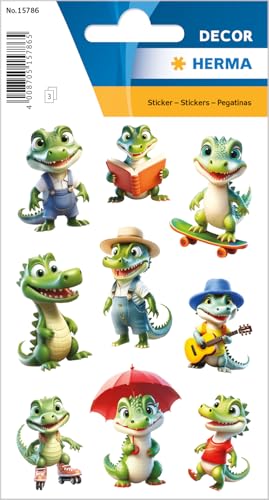HERMA Krokodil Aufkleber, Tier Sticker für Kinder & Kleinkinder, Kinderaufkleber mit Krokodil Motiv für Stickeralbum Scrapbook Fotoalbum Geschenk Geburtstag Dekoration Briefe Basteln HERMA Krokodil Aufkleber, Tier Sticker für Kinder & Kleinkinder, Kinderaufkleber mit Krokodil Motiv für Stickeralbum Scrapbook Fotoalbum Geschenk Geburtstag Dekoration Briefe Basteln von HERMA