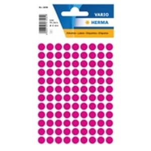 HERMA Markierungspunkt, Handbeschriftung, selbstklebend, Ø: 8 mm, pink (540 Stück), Sie erhalten 10 Packungen á 540 Stück von HERMA