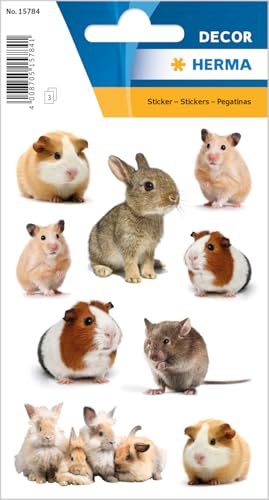 HERMA Maus Aufkleber, Hamster Sticker für Kinder & Kleinkinder, Kinderaufkleber mit Meerschweinchen Hasen Kaninchen Motiv für Stickeralbum Scrapbook Fotoalbum Geschenk Geburtstag Dekoration Basteln HERMA Maus Aufkleber, Hamster Sticker für Kinder & Kleinkinder, Kinderaufkleber mit Meerschweinchen Hasen Kaninchen Motiv für Stickeralbum Scrapbook Fotoalbum Geschenk Geburtstag Dekoration Basteln von HERMA